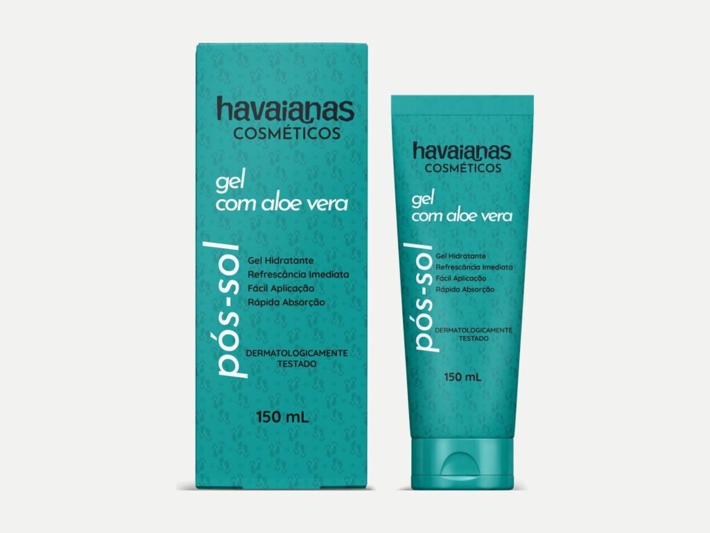 Pós-sol em gel com aloe vera