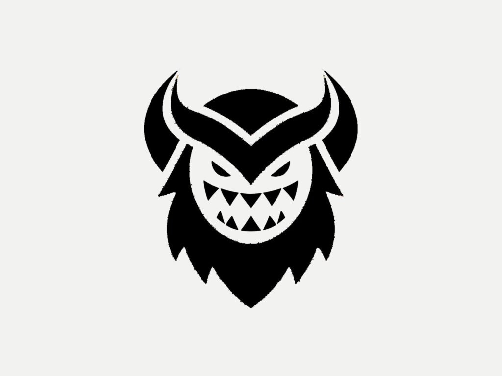 Símbolo do monstro em preto